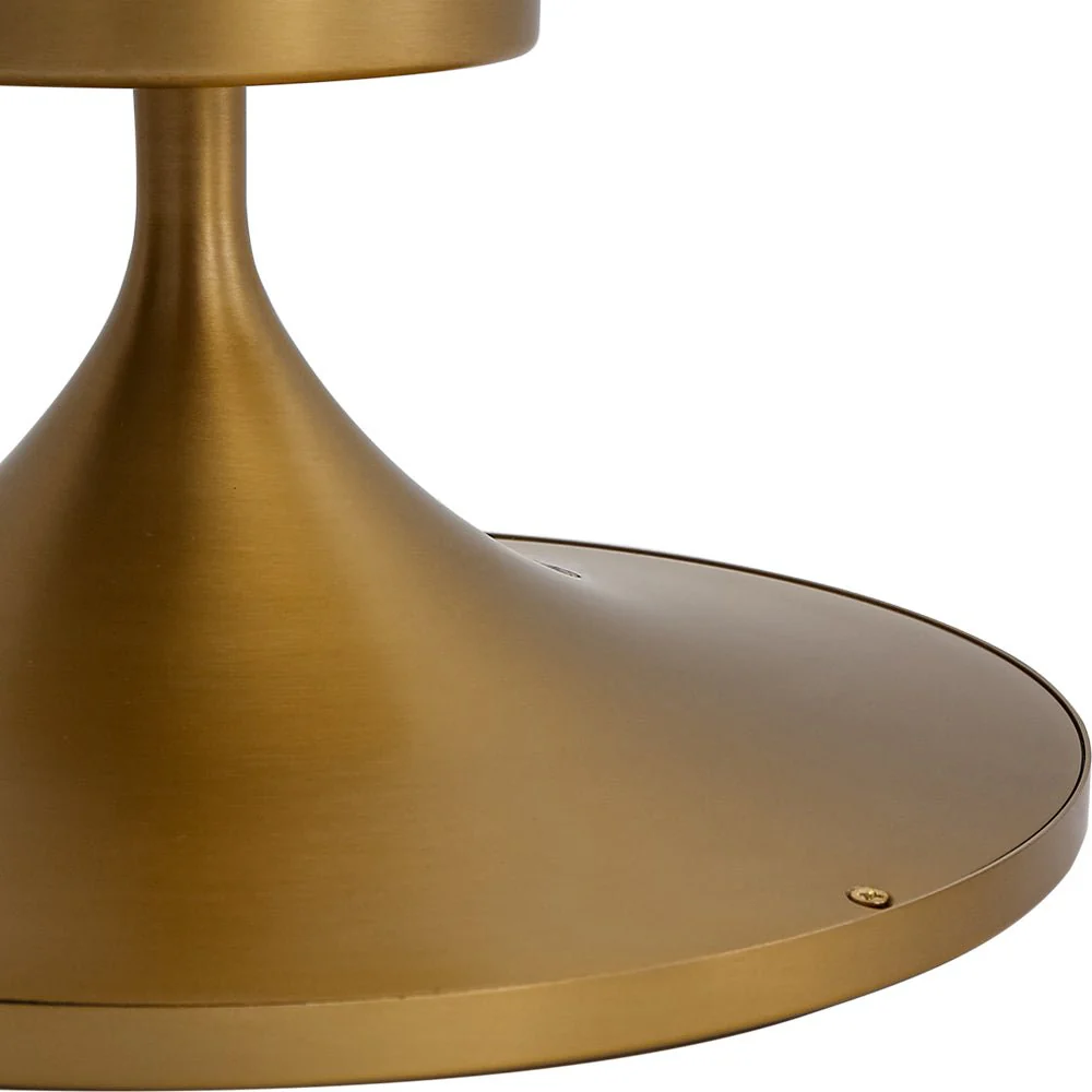 Modern Simple Brass Round Dimmable LED Semi Flush Mount - Image 10