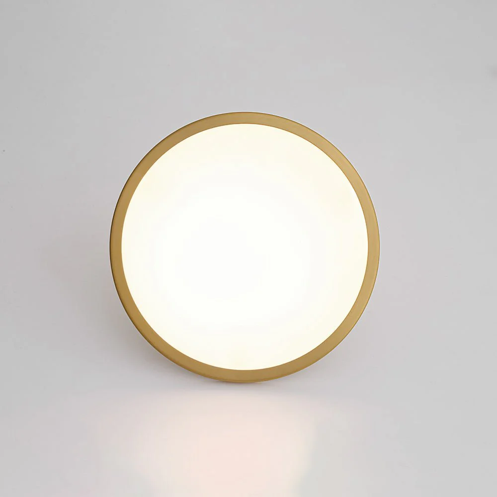 Modern Simple Brass Round Dimmable LED Semi Flush Mount - Image 11