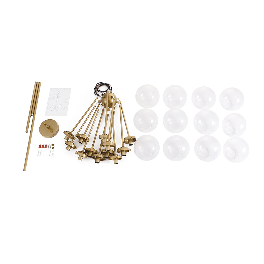 Modern Sphere 12-light Sputnik Chandelier - Image 12