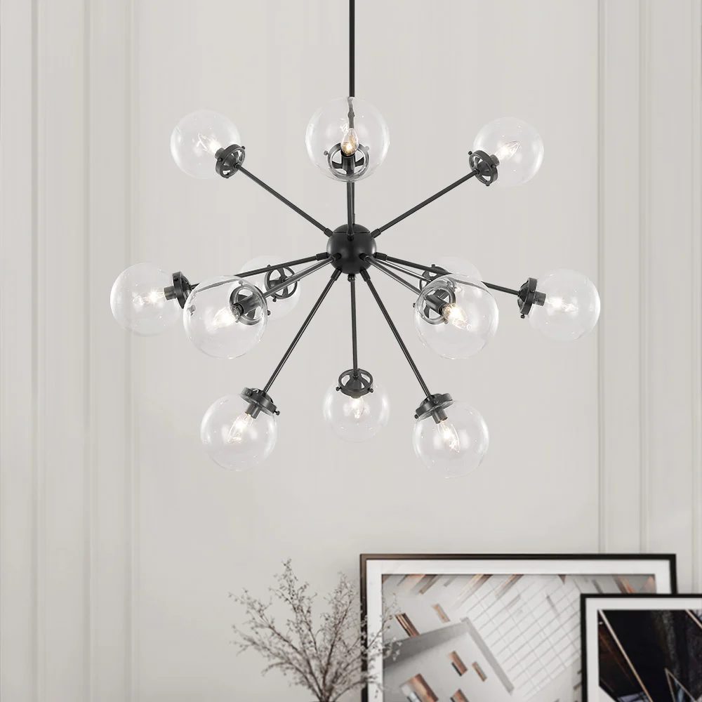 Modern Sphere 12-light Sputnik Chandelier - Image 3