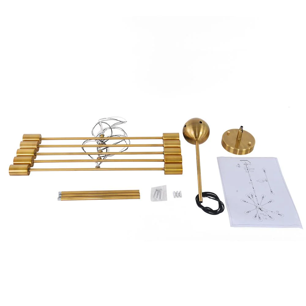 Modern Sphere Gold Sputnik Chandelier - Image 11