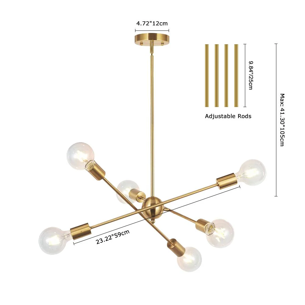 Modern Sphere Gold Sputnik Chandelier - Image 12