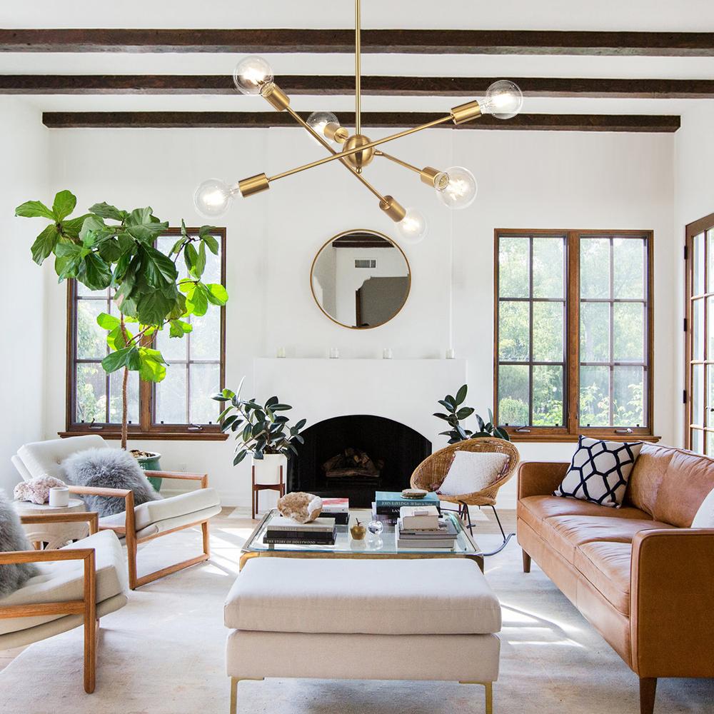 Modern Sphere Gold Sputnik Chandelier - Image 3