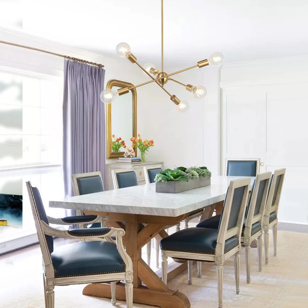 Modern Sphere Gold Sputnik Chandelier - Image 5
