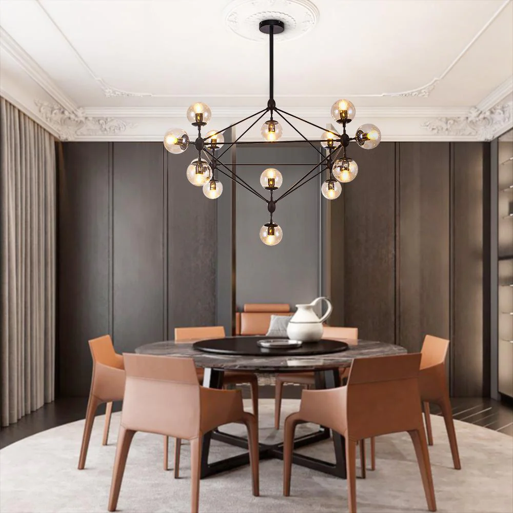 Modern Statement Geometric Chandelier - Image 3