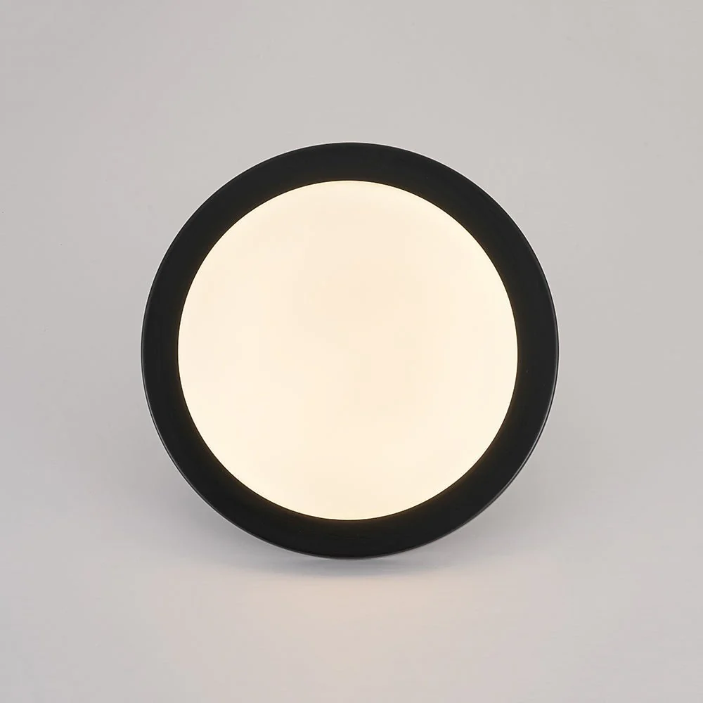 Nordic Black White Dimmable LED Round Semi Flush Mount - Image 10