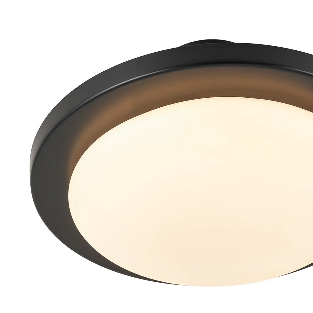 Nordic Black White Dimmable LED Round Semi Flush Mount - Image 7