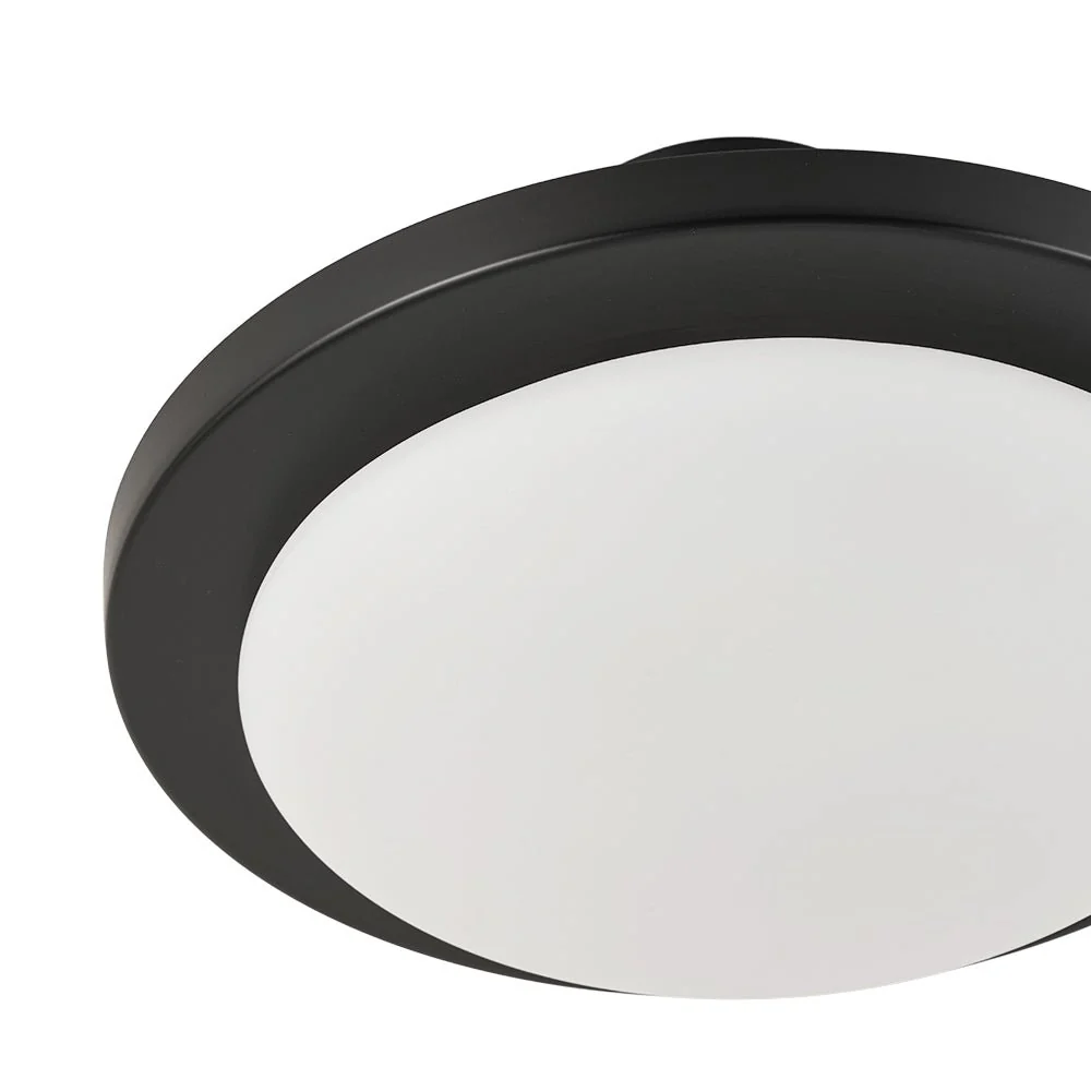 Nordic Black White Dimmable LED Round Semi Flush Mount - Image 8