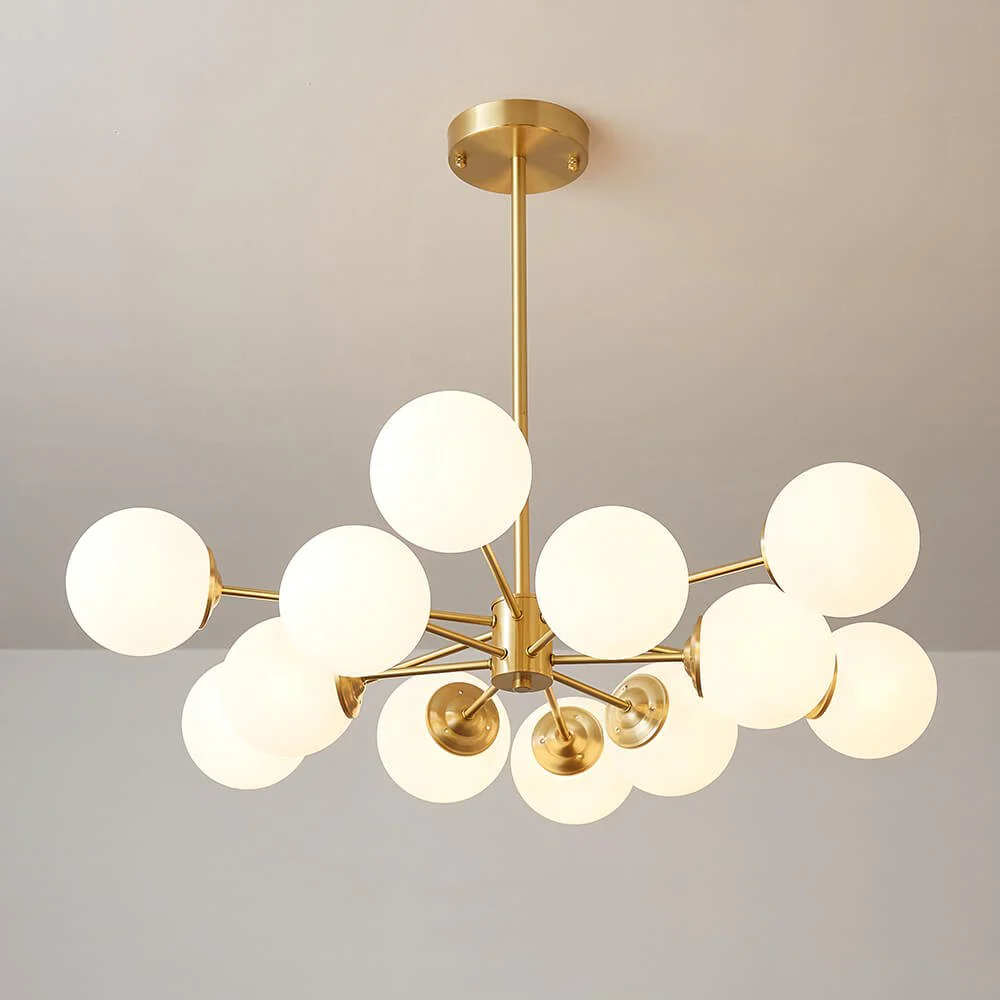 Opal Glass Globe Sputnik Chandelier - Image 10
