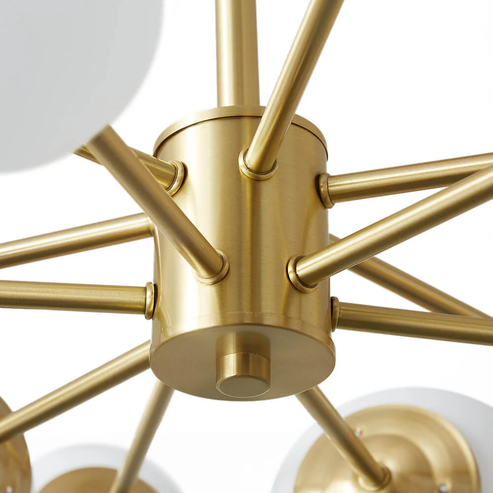 Opal Glass Globe Sputnik Chandelier - Image 12