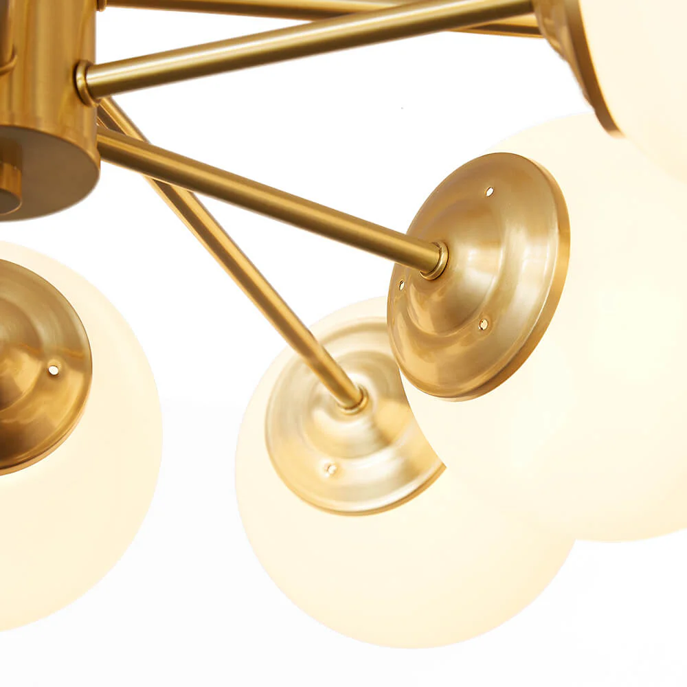 Opal Glass Globe Sputnik Chandelier - Image 15