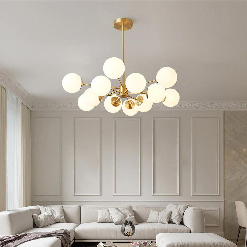 Opal Glass Globe Sputnik Chandelier - Image 16