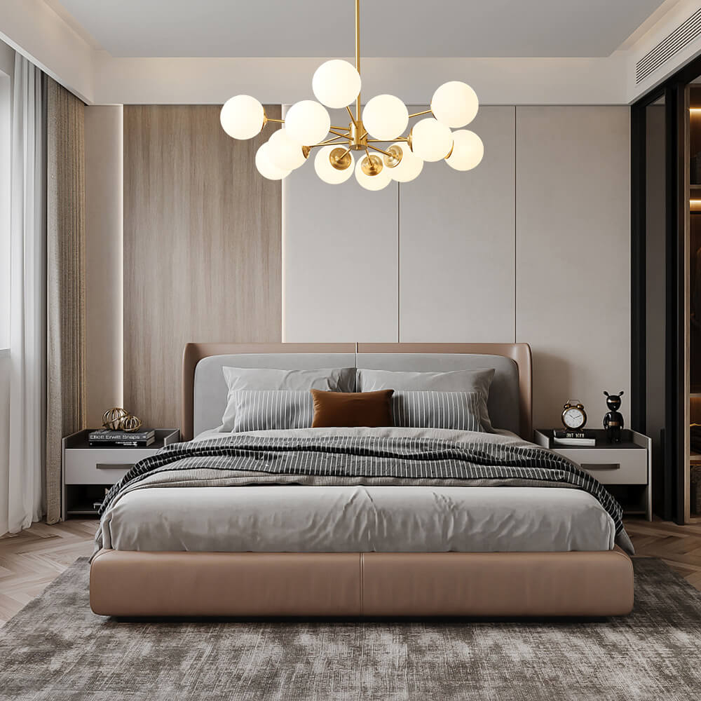 Opal Glass Globe Sputnik Chandelier - Image 4