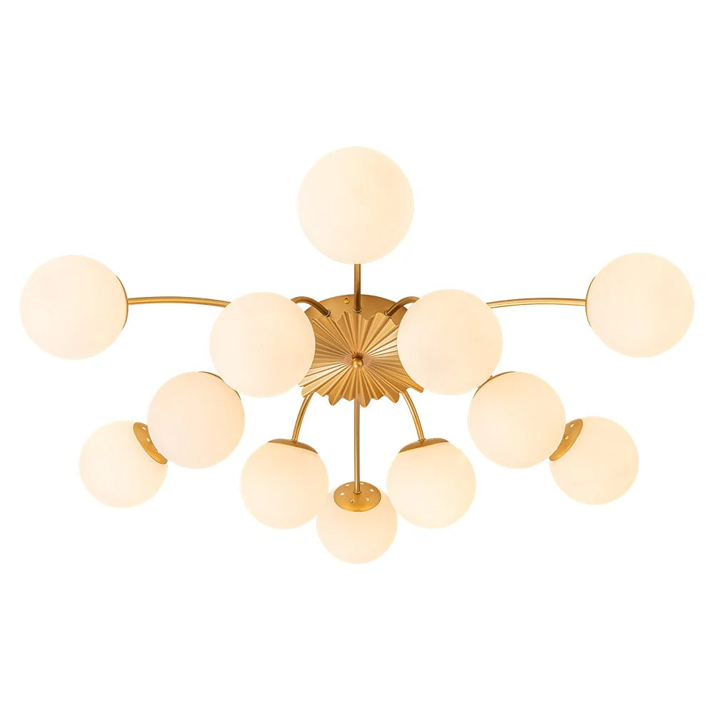 (OpenBox) Blossom 12-Light Opal Glass Bubble Semi Flush Chandelier - Image 18