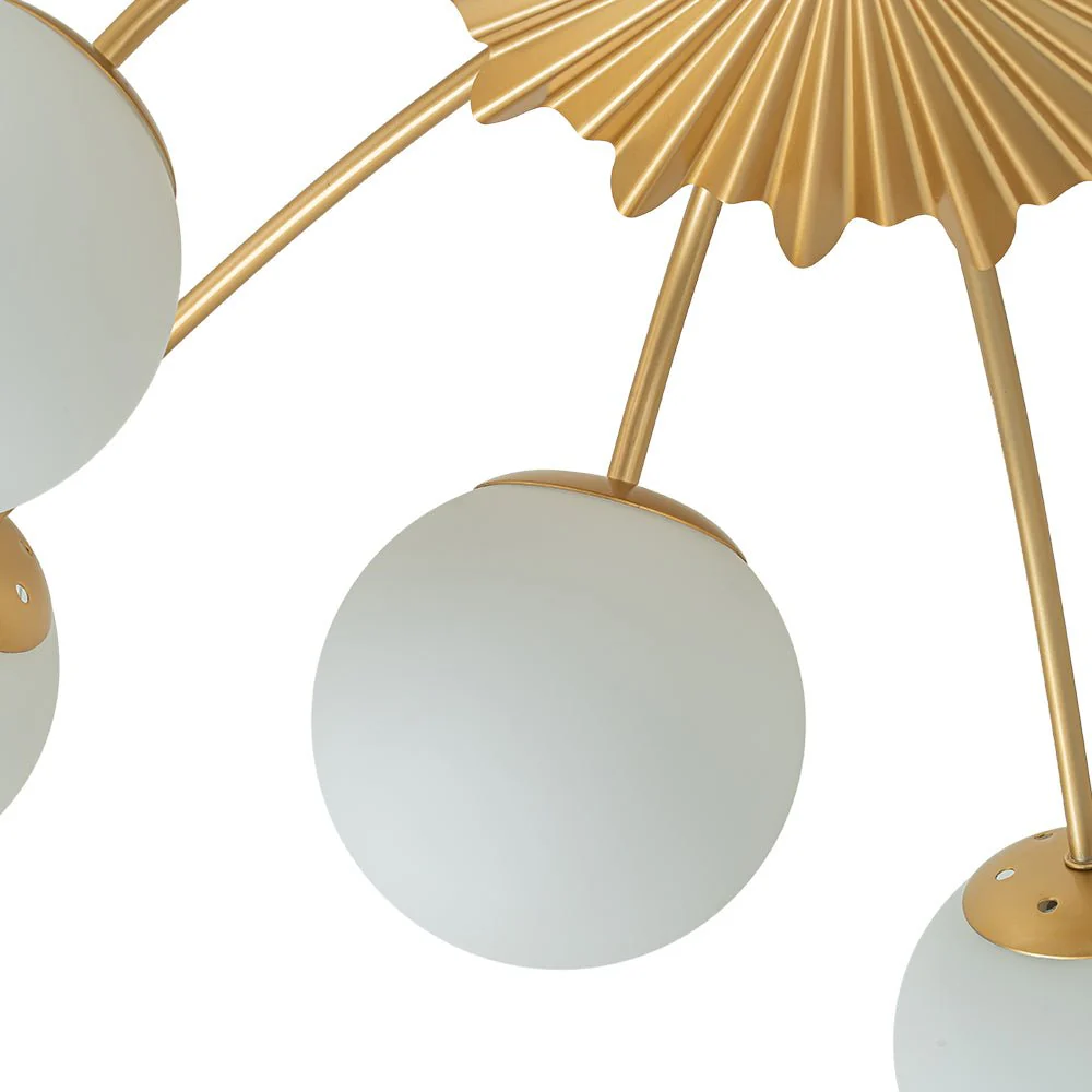 (OpenBox) Blossom 12-Light Opal Glass Bubble Semi Flush Chandelier - Image 23
