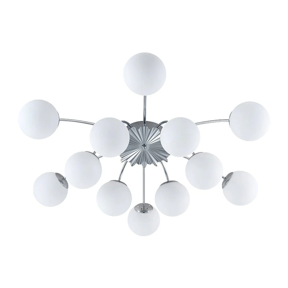 Blossom 12-Light Opal Glass Bubble Semi Flush Chandelier - Image 41