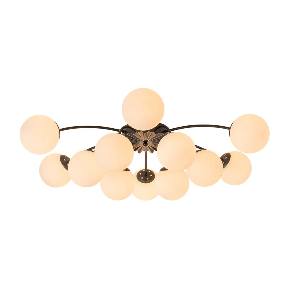 (OpenBox) Blossom 12-Light Opal Glass Bubble Semi Flush Chandelier - Image 29
