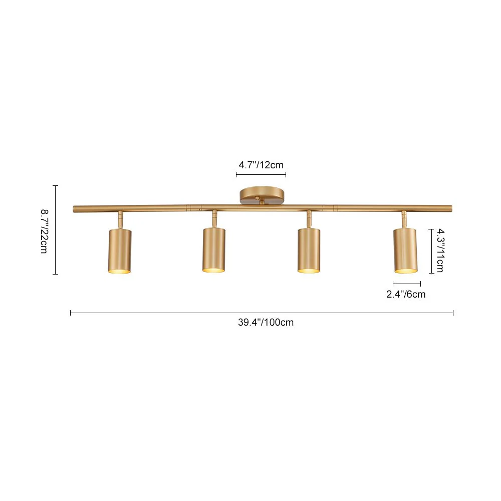 (OpenBox) Modern 4-Light Linear Semi Flush Track Light - Image 11