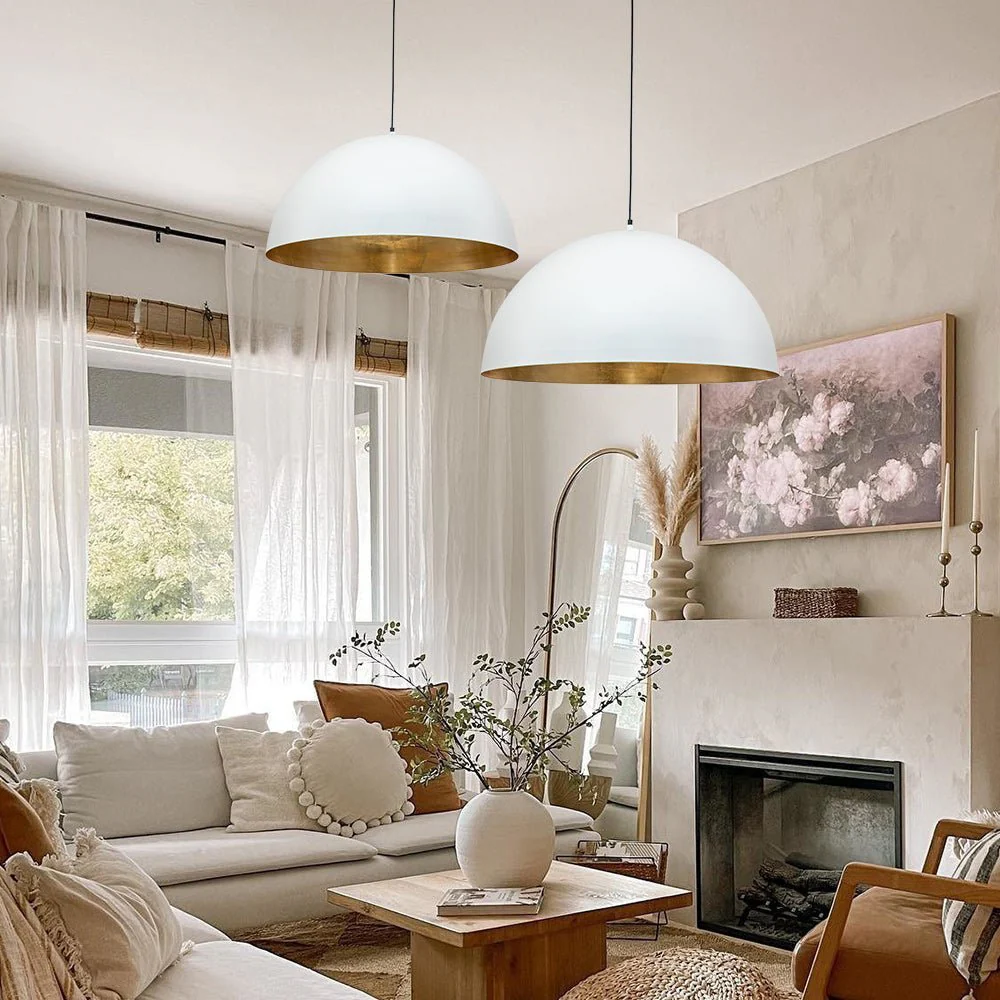 (OpenBox) Oversized Metal Dome Pendant Light - Image 15