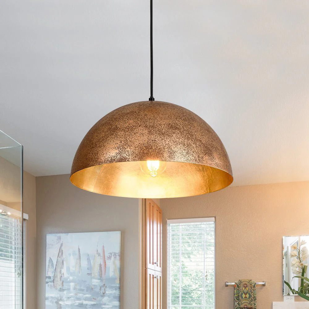 (OpenBox) Oversized Metal Dome Pendant Light - Image 21