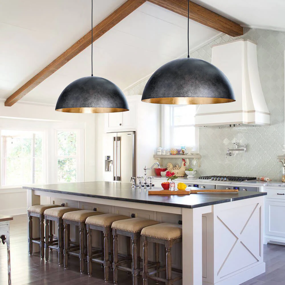 (OpenBox) Oversized Metal Dome Pendant Light - Image 3