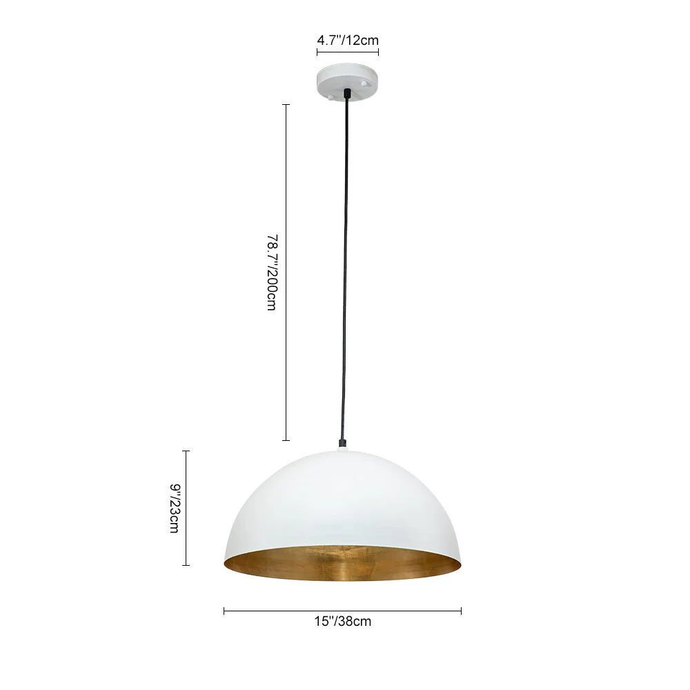 (OpenBox) Oversized Metal Dome Pendant Light - Image 42