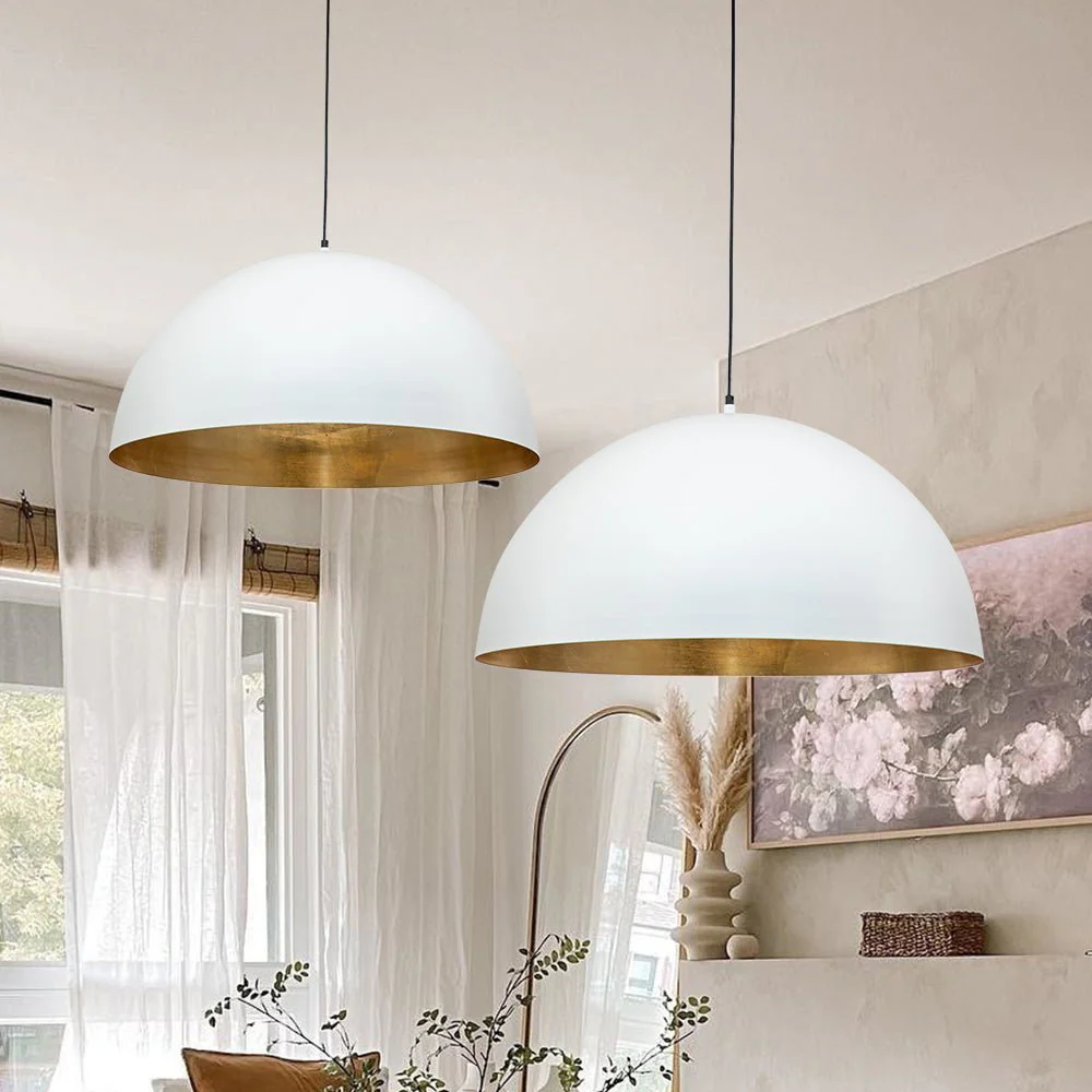 (OpenBox) Oversized Metal Dome Pendant Light - Image 6