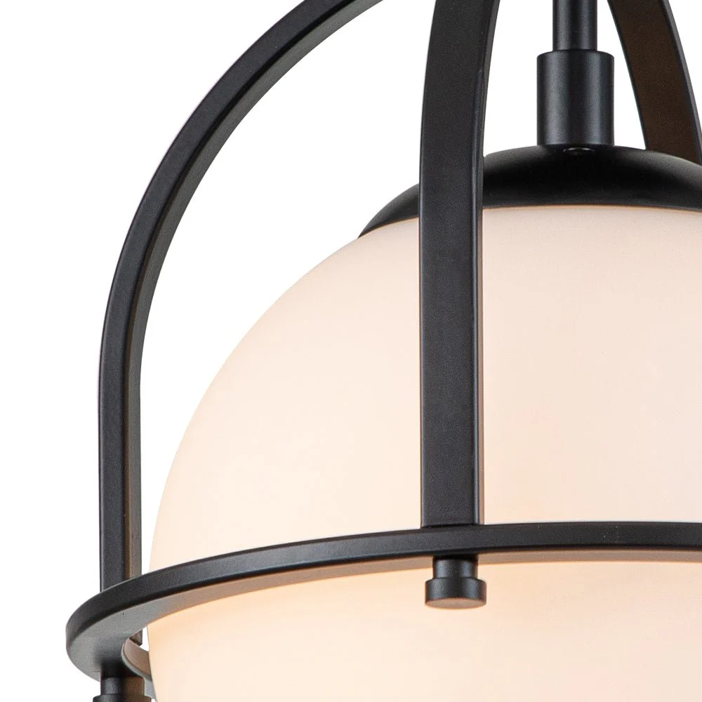 (OpenBox) 1-Light Opal Glass Sphere Semi-Flush Mount - Image 10