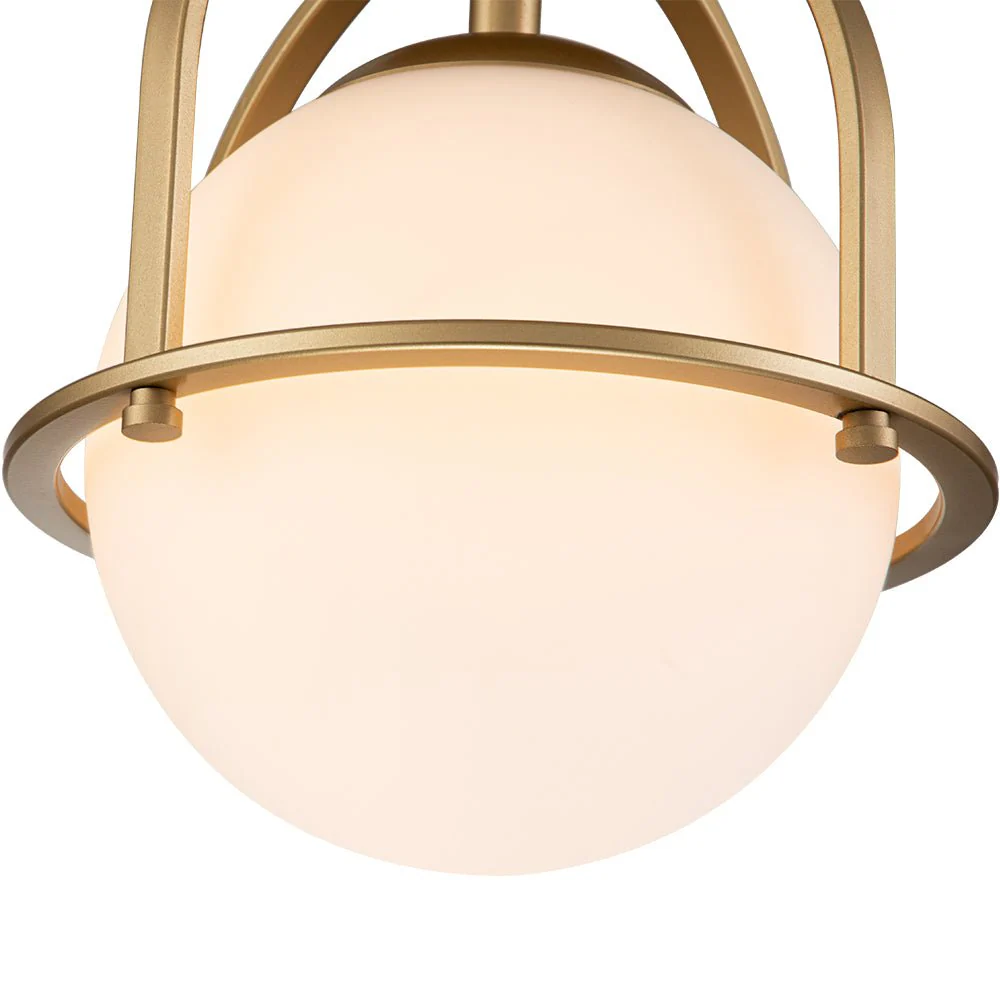 (OpenBox) 1-Light Opal Glass Sphere Semi-Flush Mount - Image 12