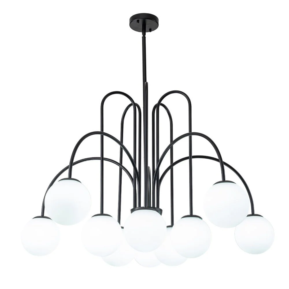 (OpenBox) 10-Light Frosted Glass Globe Bubble Chandelier - Image 12