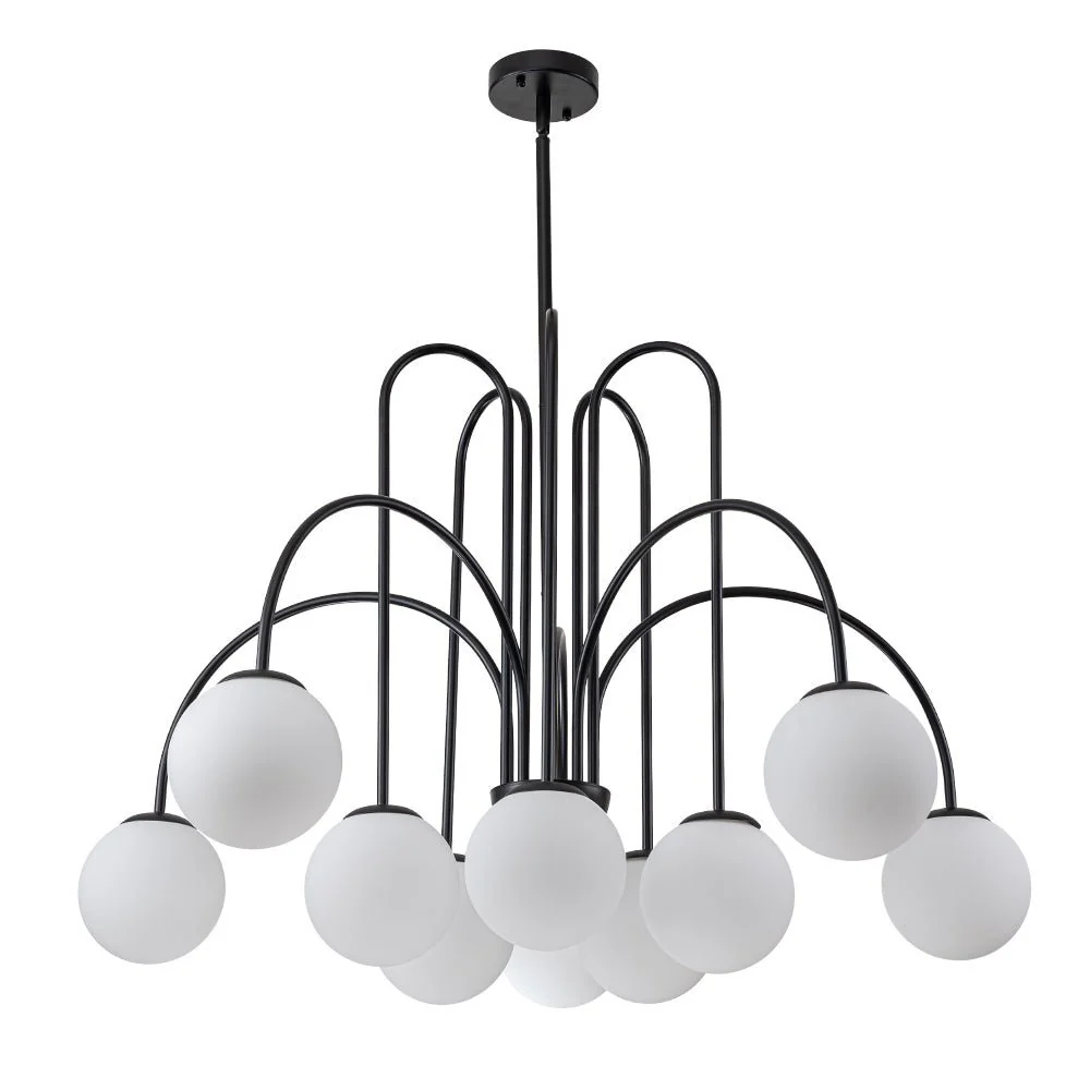 (OpenBox) 10-Light Frosted Glass Globe Bubble Chandelier - Image 13