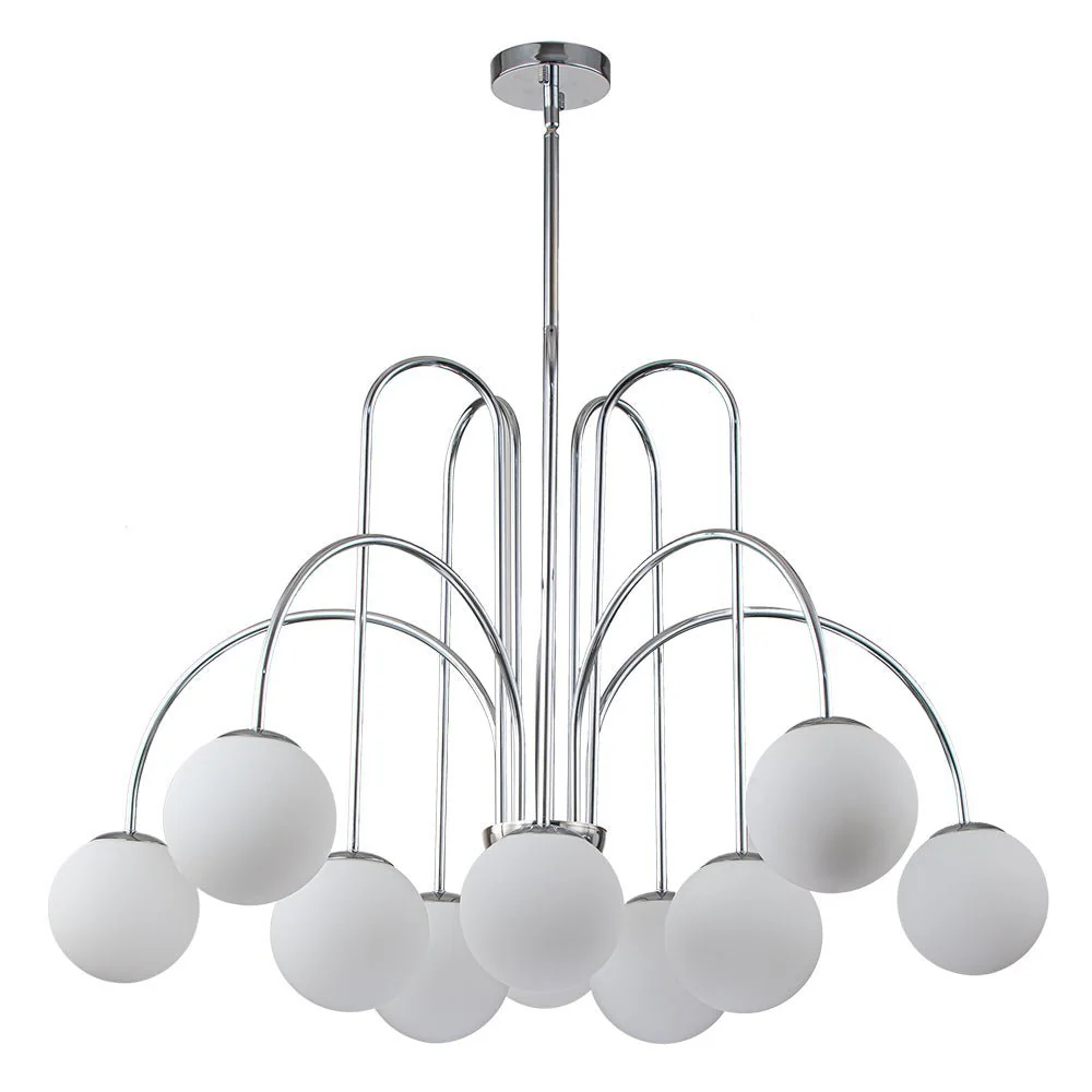 (OpenBox) 10-Light Frosted Glass Globe Bubble Chandelier - Image 16