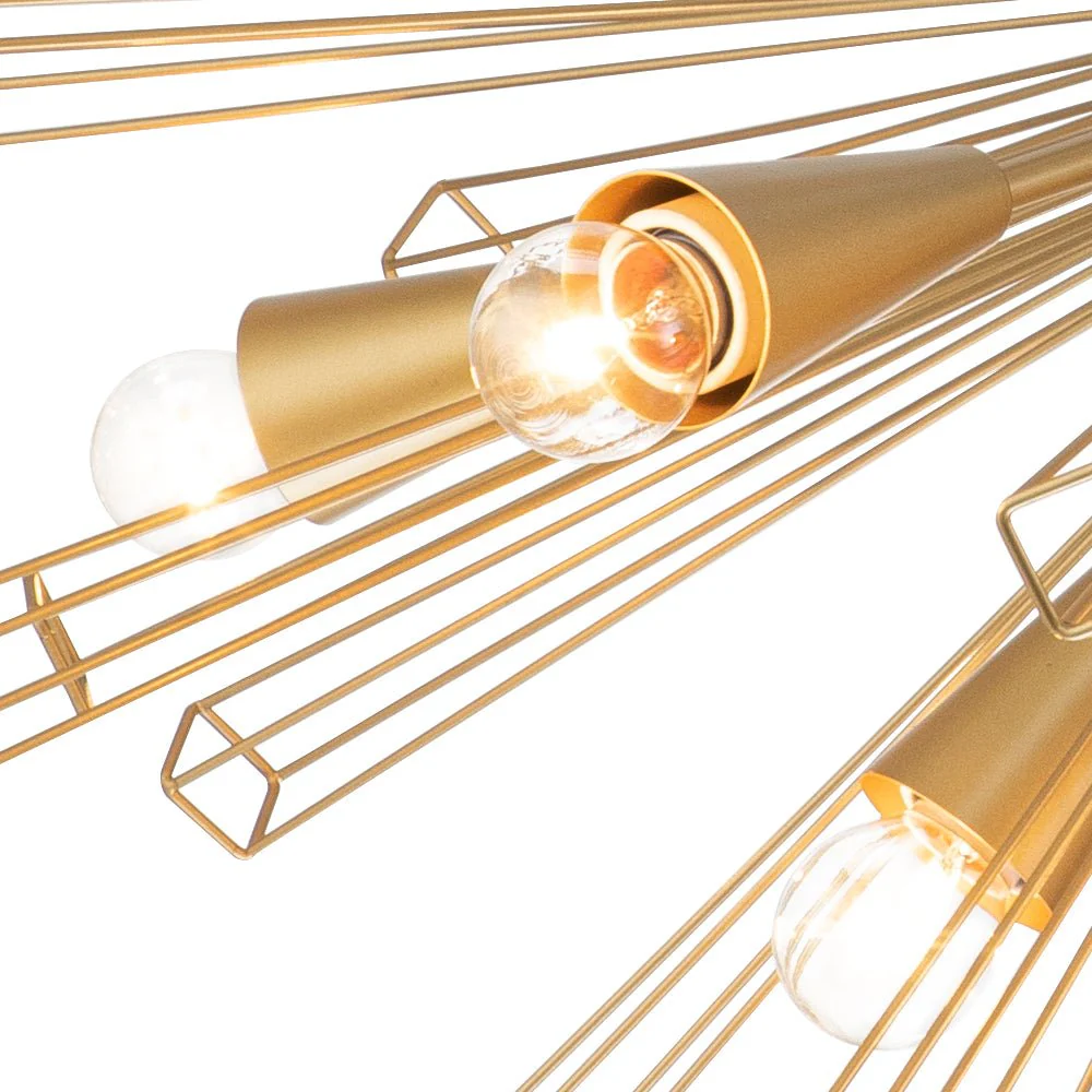 (OpenBox) 10-Light Geometric Sputnik Sunburst Chandelier - Image 4