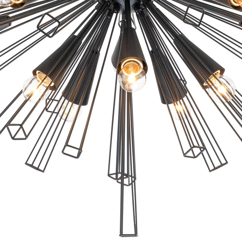 (OpenBox) 10-Light Geometric Sputnik Sunburst Chandelier - Image 7