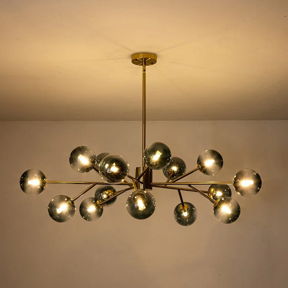 (OpenBox) 15-Light Branch Blue Glass Globe Bubble Chandelier - Image 12
