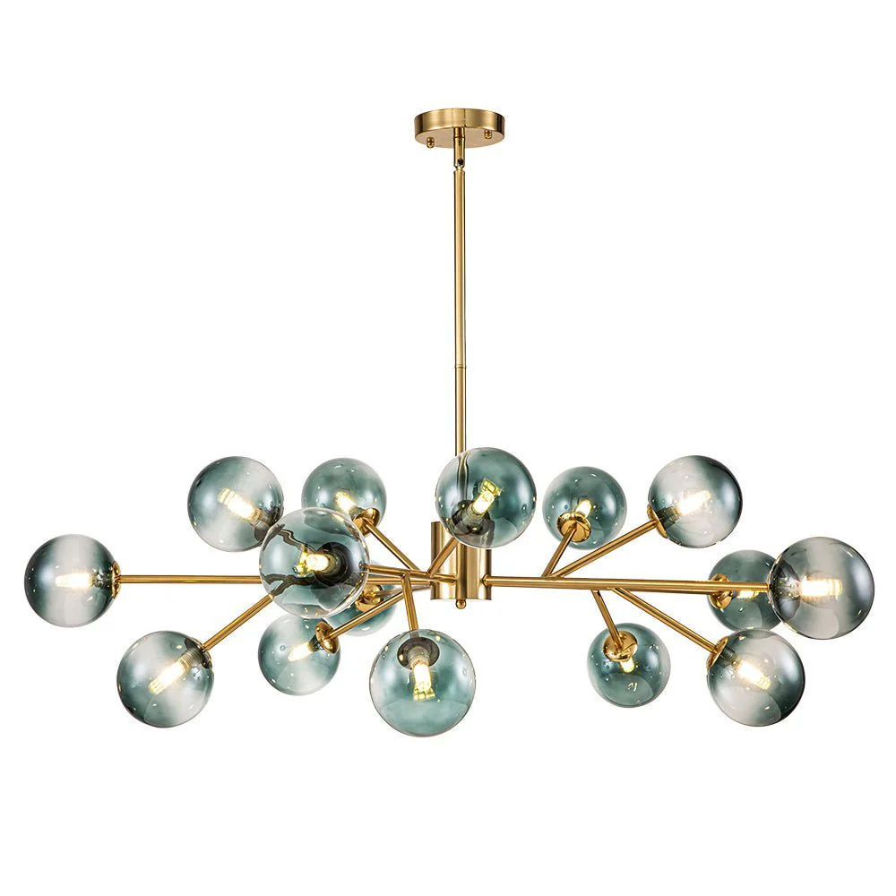 (OpenBox) 15-Light Branch Blue Glass Globe Bubble Chandelier - Image 7