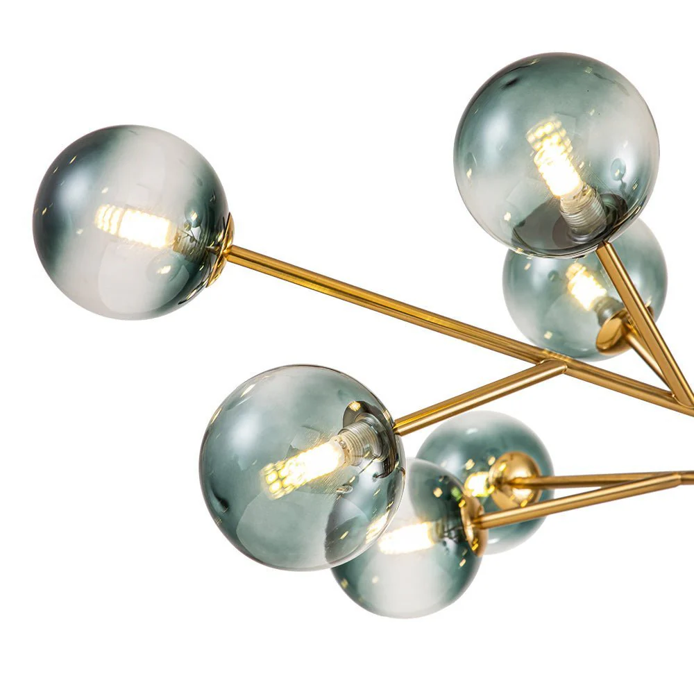(OpenBox) 15-Light Branch Blue Glass Globe Bubble Chandelier - Image 8
