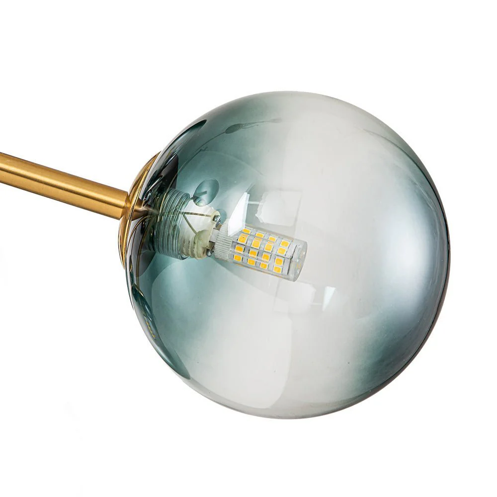 (OpenBox) 15-Light Branch Blue Glass Globe Bubble Chandelier - Image 9