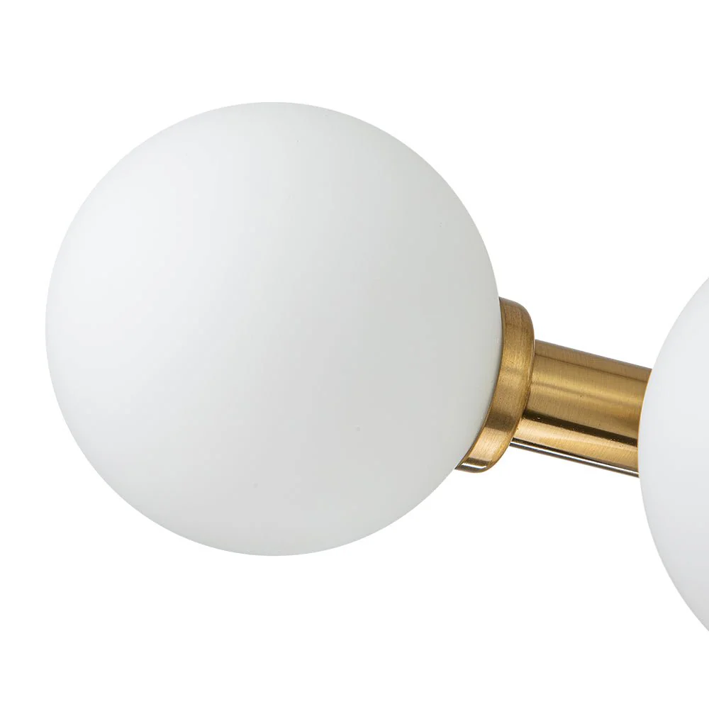(OpenBox) 16-Light Milky White Glass Globe Linear Sputnik Chandelier - Image 8
