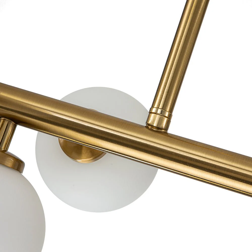 (OpenBox) 16-Light Milky White Glass Globe Linear Sputnik Chandelier - Image 9