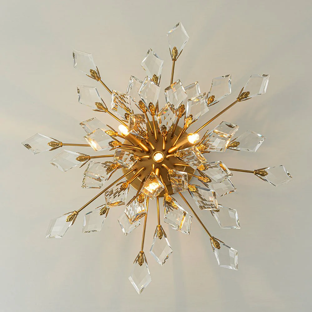 (OpenBox) 4-Light Bloom Crystal Leaf Semi Flush Mount Light - Image 11