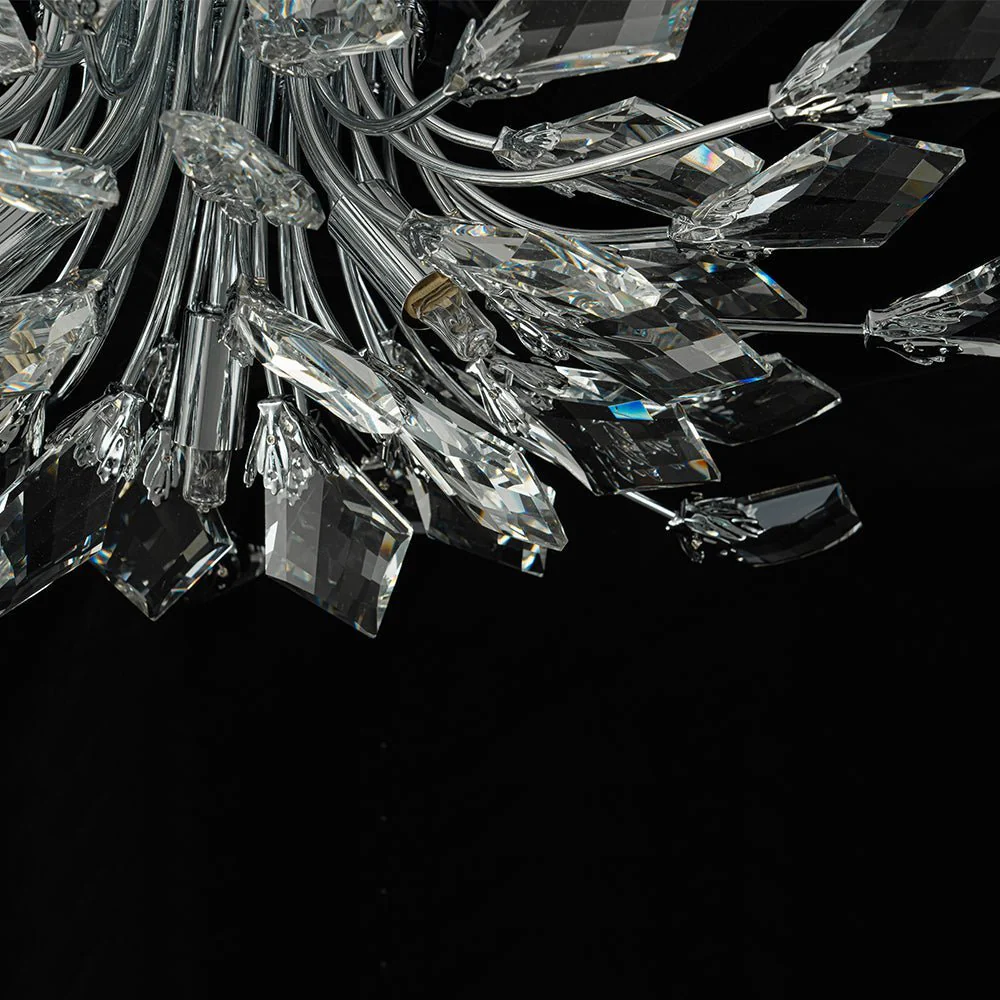 (OpenBox) 4-Light Bloom Crystal Leaf Semi Flush Mount Light - Image 26
