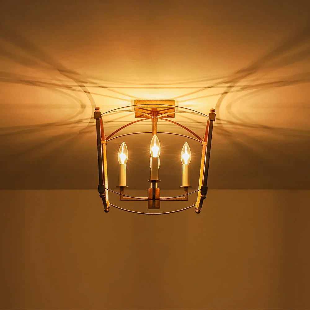 4-light French Antique Candle Style Lantern Semi Flush - Image 13