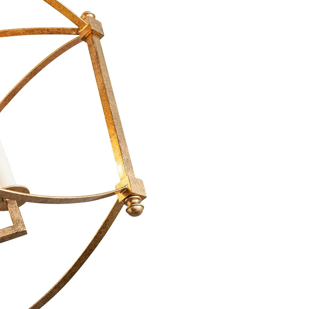 4-light French Antique Candle Style Lantern Semi Flush - Image 17