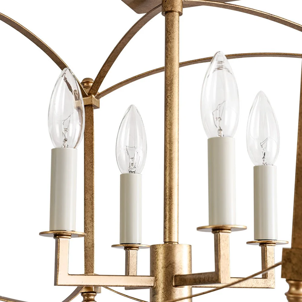4-light French Antique Candle Style Lantern Semi Flush - Image 20