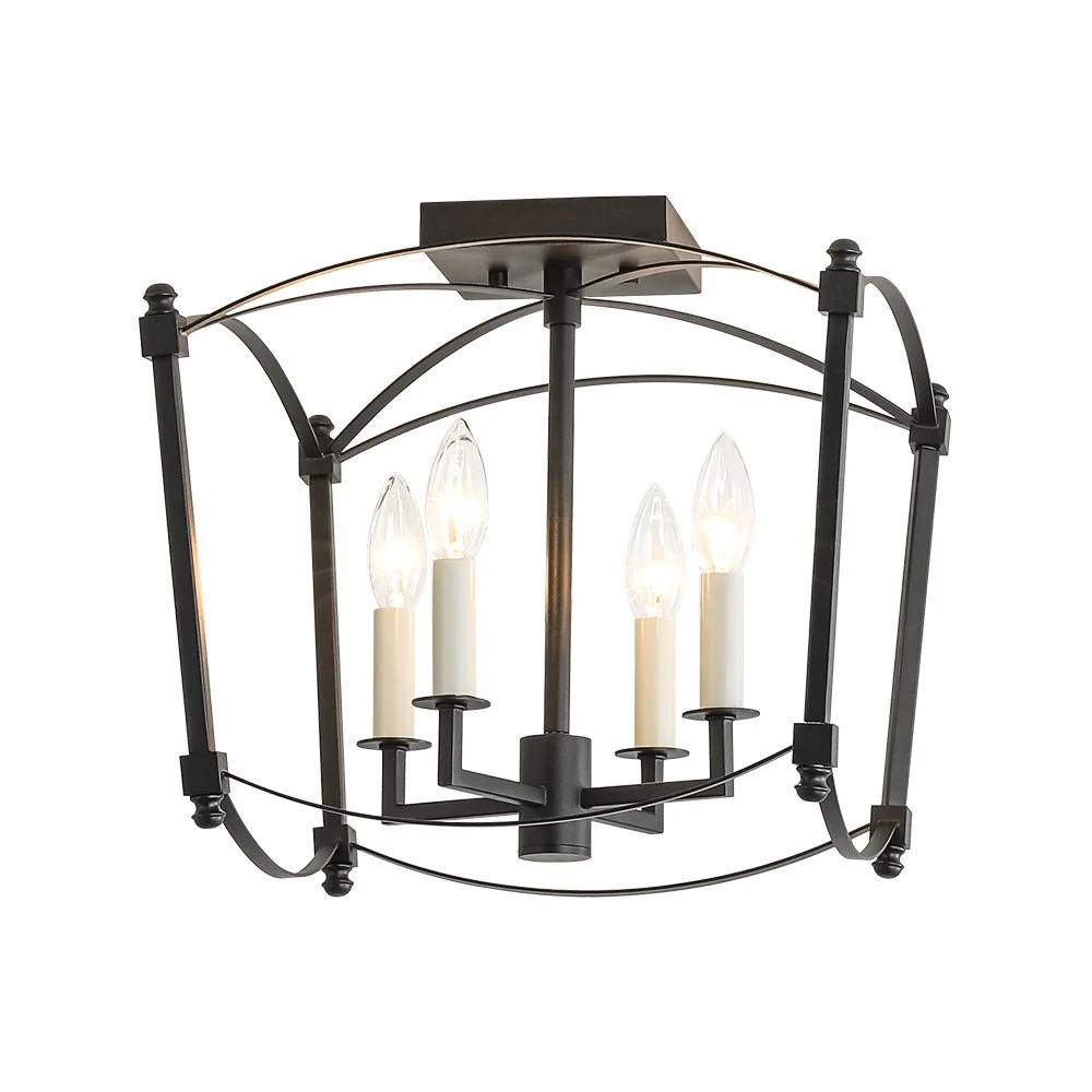 4-light French Antique Candle Style Lantern Semi Flush - Image 21