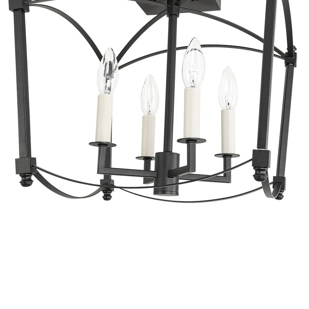 4-light French Antique Candle Style Lantern Semi Flush - Image 28