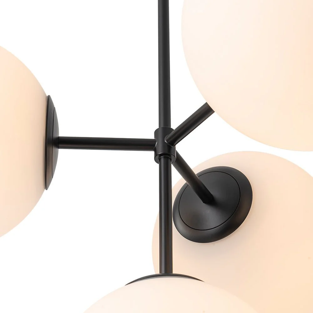 (OpenBox) 4-Light Opal Glass Globe Sputnik Semi Flush Chandelier - Image 19