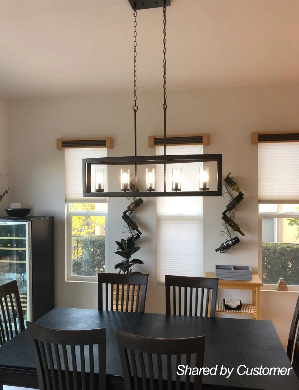 (OpenBox) 5-Light Curved Rectangle Frame Island Chandelier - Image 4
