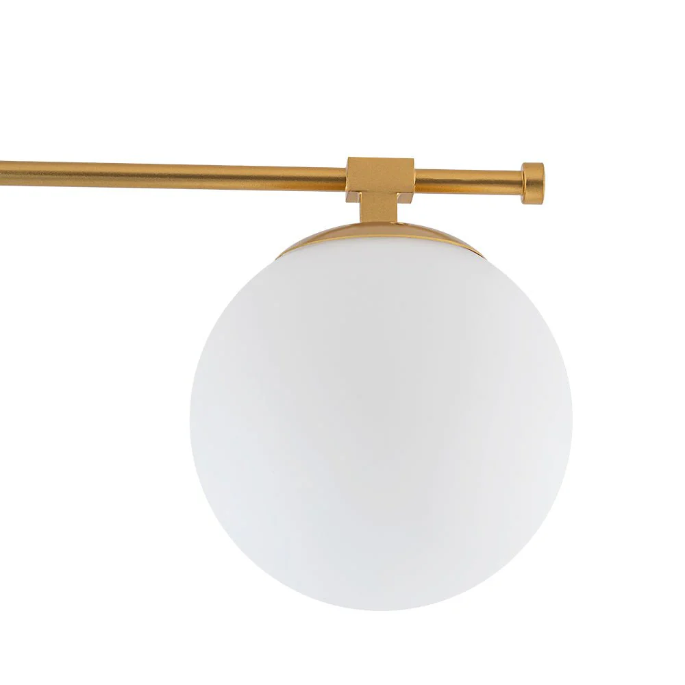 (OpenBox) 6-Light Opal Glass Globe Linear Sputnik Semi Flush Chandelier - Image 16
